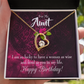 To Aunt Birthday Message Happy Birthday Aunt Forever Love Necklace-Express Your Love Gifts