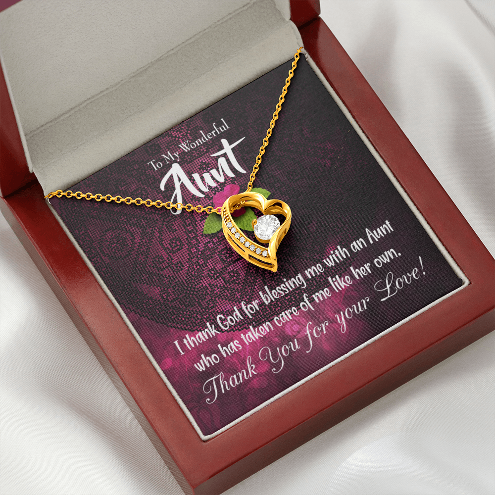 To Aunt I Thank God Forever Love Necklace-Express Your Love Gifts