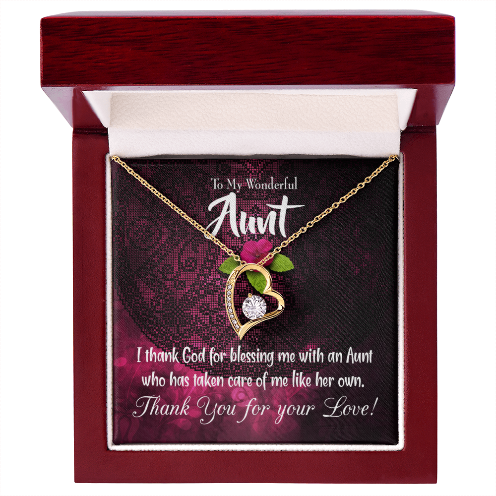 To Aunt I Thank God Forever Love Necklace-Express Your Love Gifts