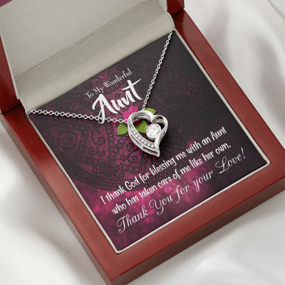 To Aunt I Thank God Forever Love Necklace-Express Your Love Gifts