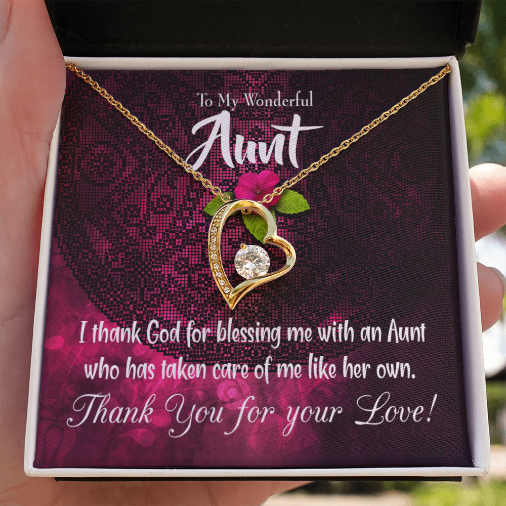 To Aunt I Thank God Forever Love Necklace-Express Your Love Gifts