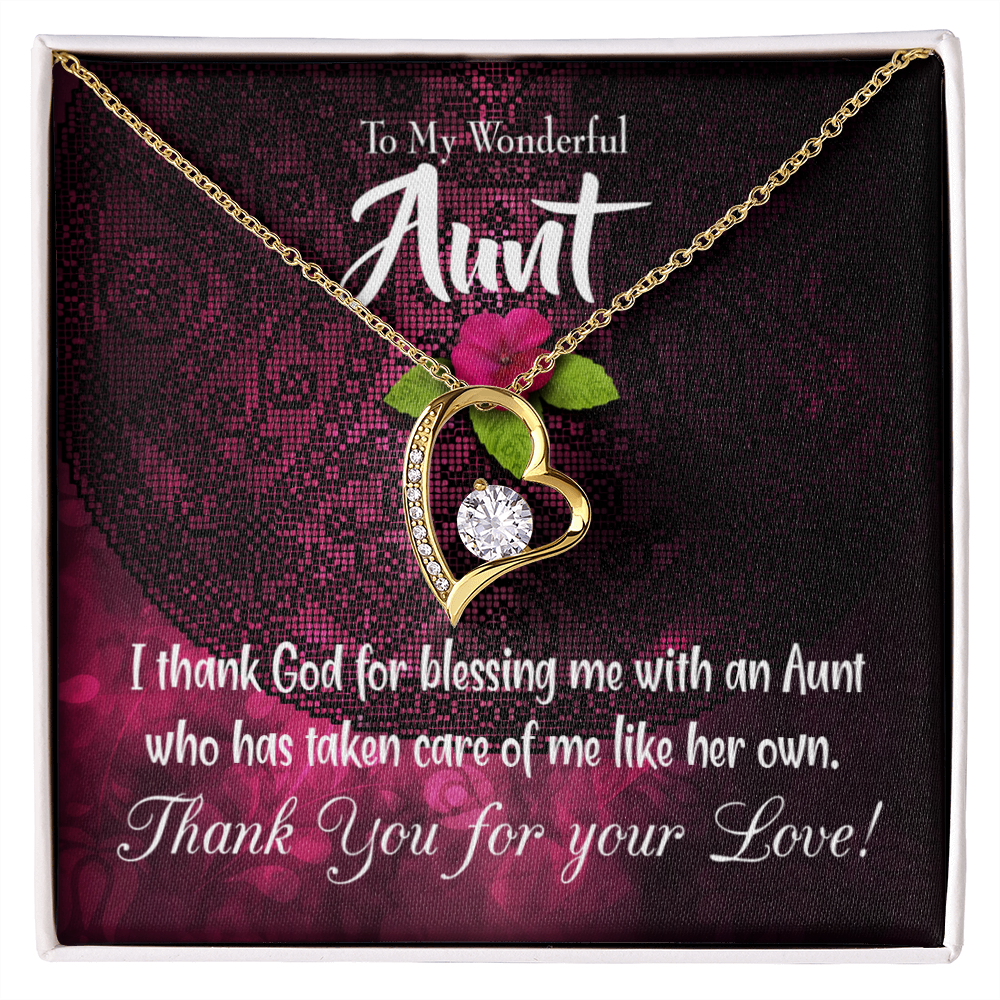 To Aunt I Thank God Forever Love Necklace-Express Your Love Gifts