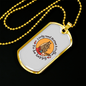 To Be Happy Horse Necklace Stainless Steel or 18k Gold Dog Tag 24" Chain-Express Your Love Gifts