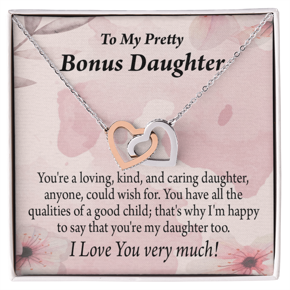 To Bonus Daughter All the Qualities Inseparable Necklace-Express Your Love Gifts