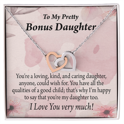 To Bonus Daughter All the Qualities Inseparable Necklace-Express Your Love Gifts