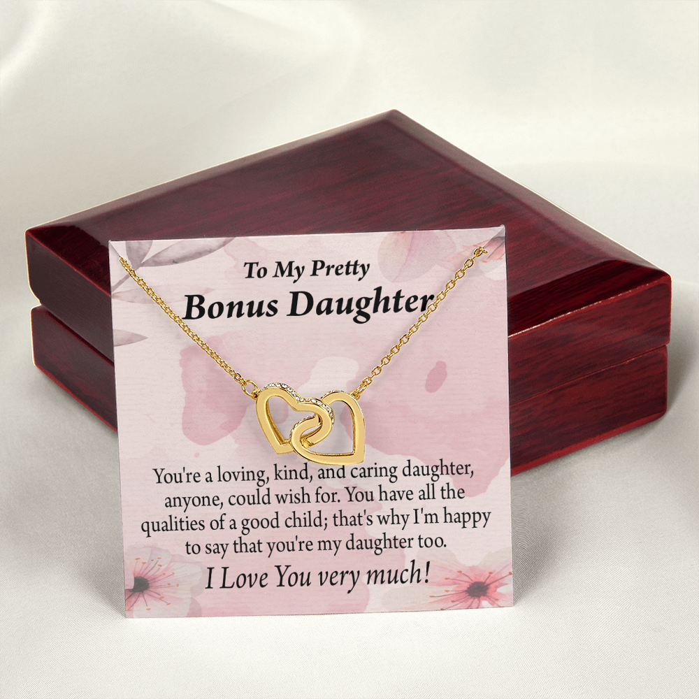 To Bonus Daughter All the Qualities Inseparable Necklace-Express Your Love Gifts