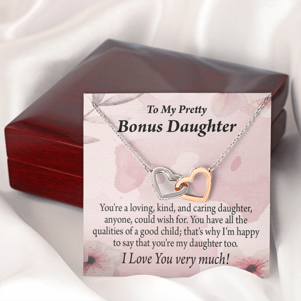 To Bonus Daughter All the Qualities Inseparable Necklace-Express Your Love Gifts