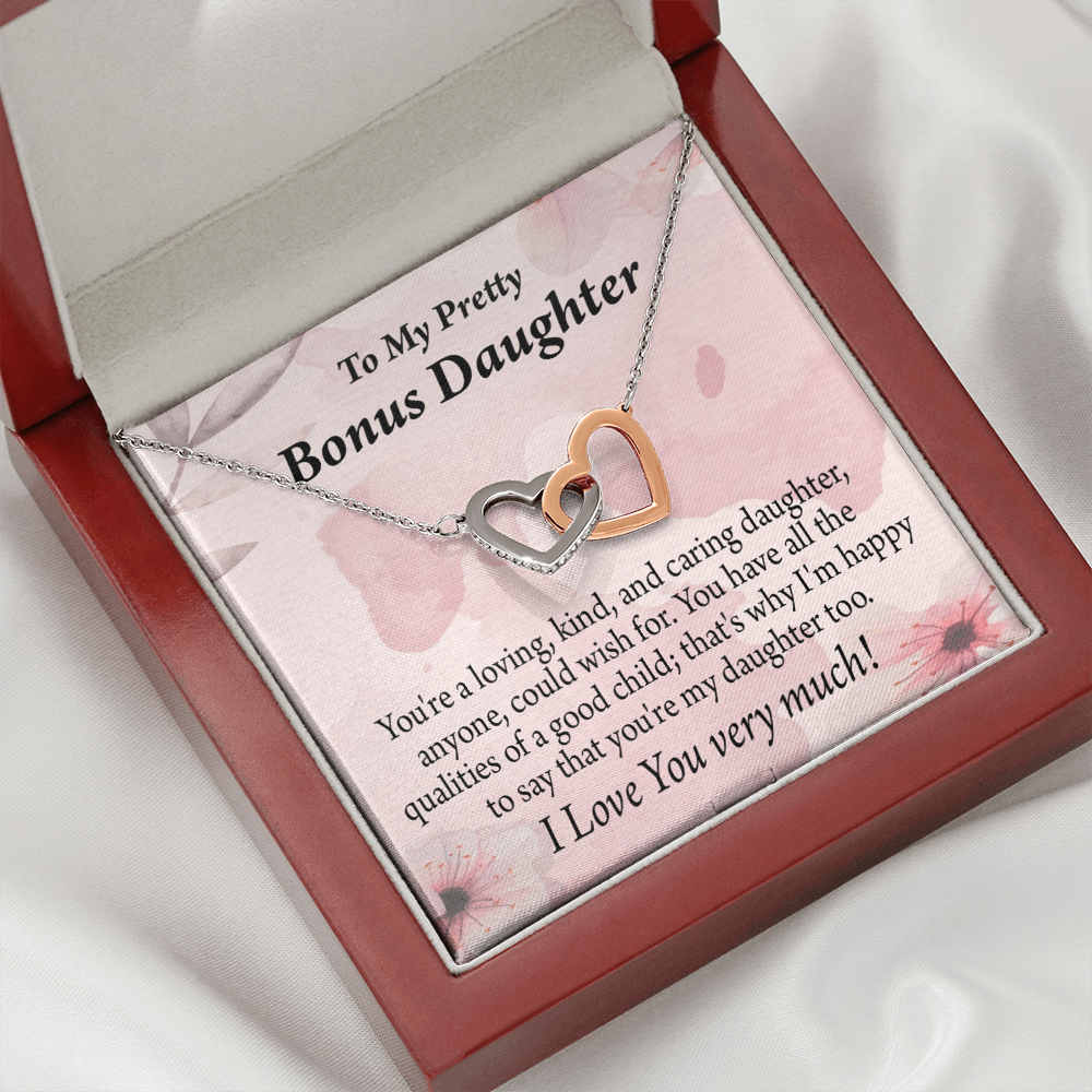 To Bonus Daughter All the Qualities Inseparable Necklace-Express Your Love Gifts