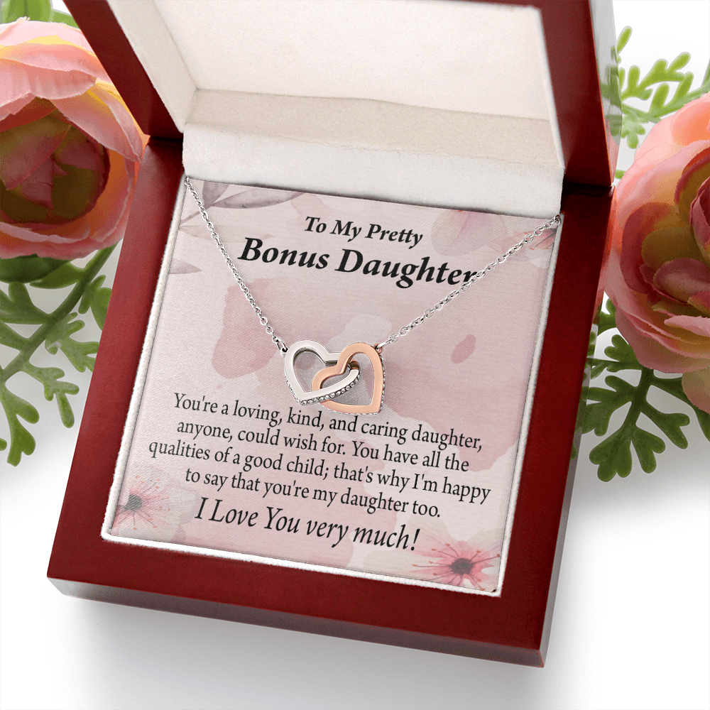 To Bonus Daughter All the Qualities Inseparable Necklace-Express Your Love Gifts