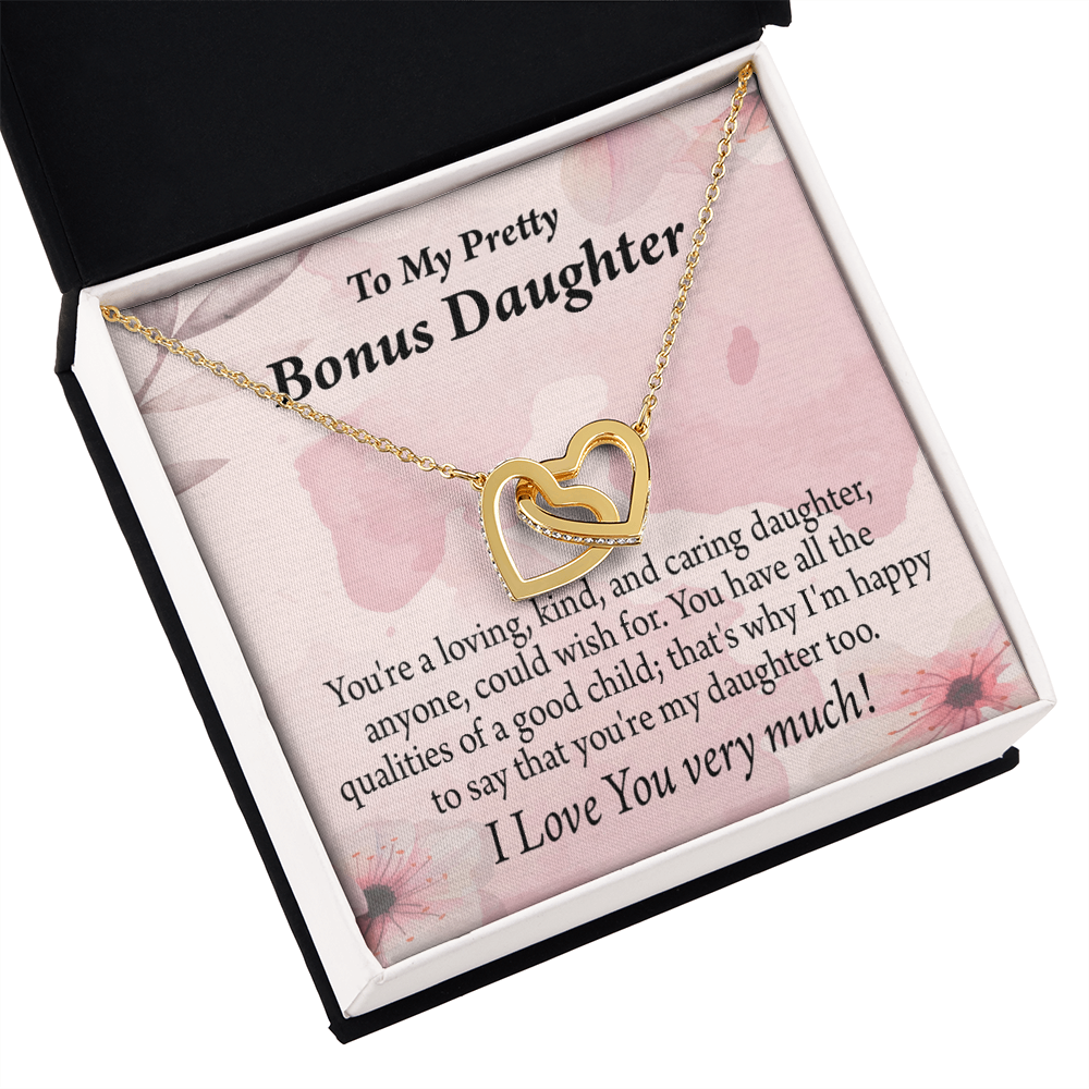 To Bonus Daughter All the Qualities Inseparable Necklace-Express Your Love Gifts