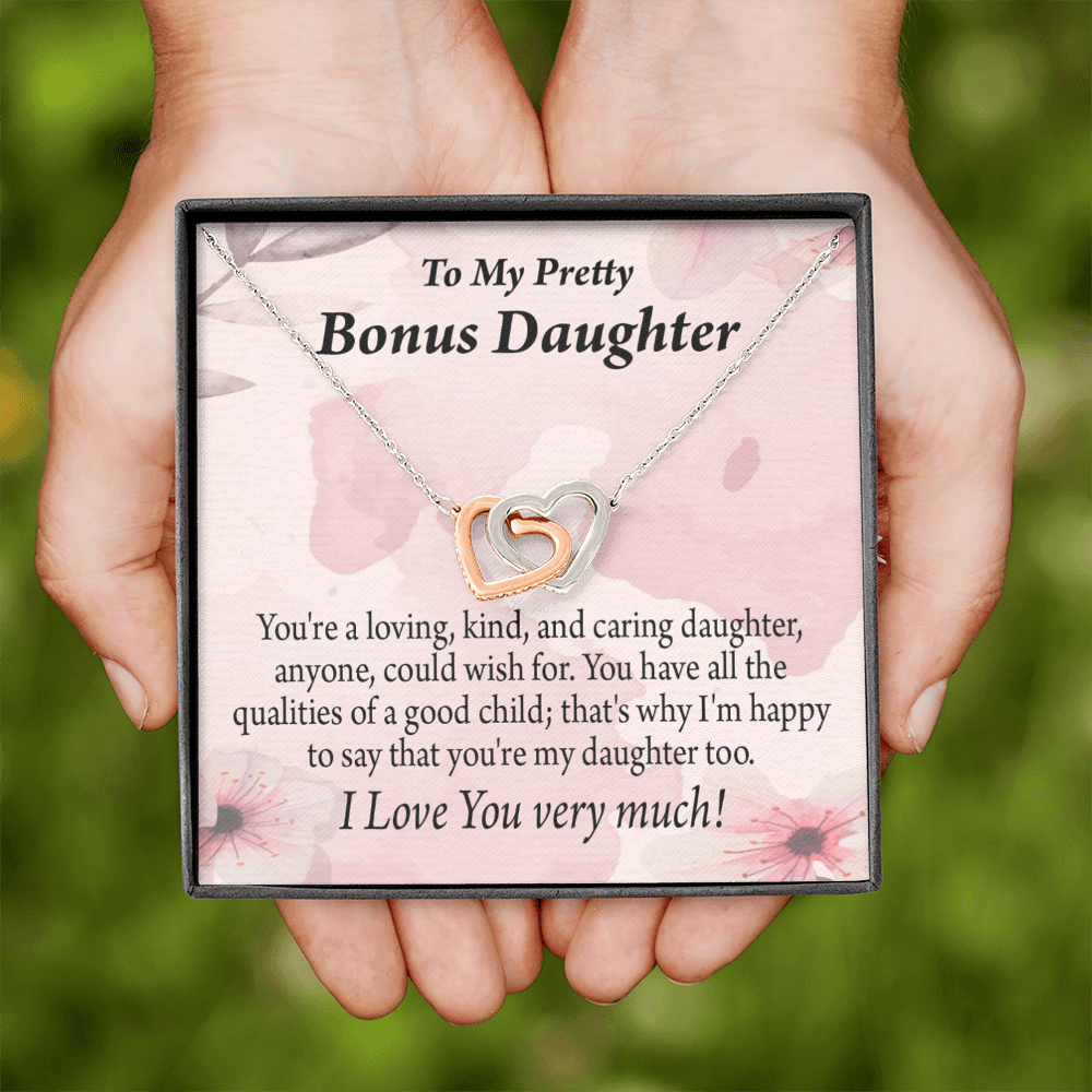 To Bonus Daughter All the Qualities Inseparable Necklace-Express Your Love Gifts