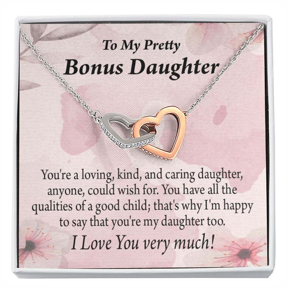 To Bonus Daughter All the Qualities Inseparable Necklace-Express Your Love Gifts