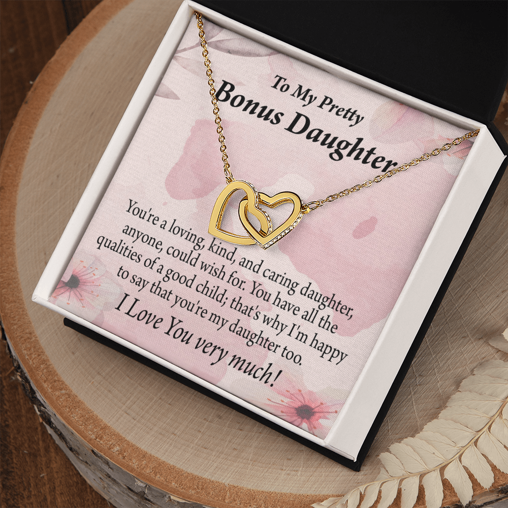 To Bonus Daughter All the Qualities Inseparable Necklace-Express Your Love Gifts