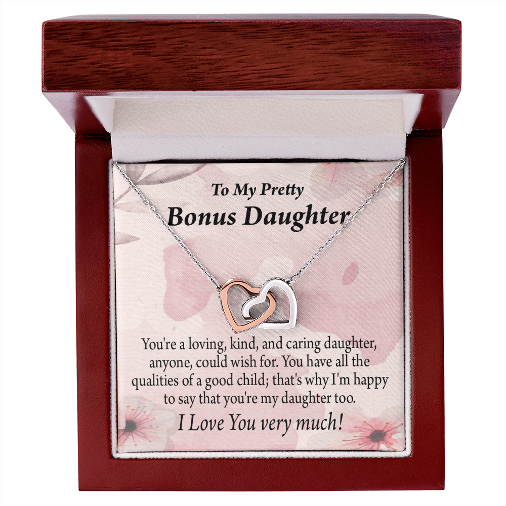 To Bonus Daughter All the Qualities Inseparable Necklace-Express Your Love Gifts