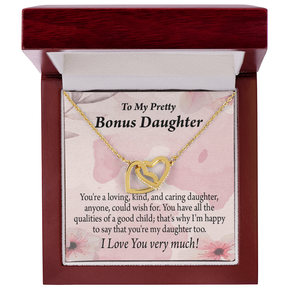To Bonus Daughter All the Qualities Inseparable Necklace-Express Your Love Gifts
