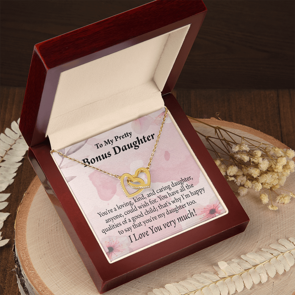 To Bonus Daughter All the Qualities Inseparable Necklace-Express Your Love Gifts