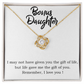 To Bonus Daughter Gift of Life Infinity Knot Necklace Message Card-Express Your Love Gifts