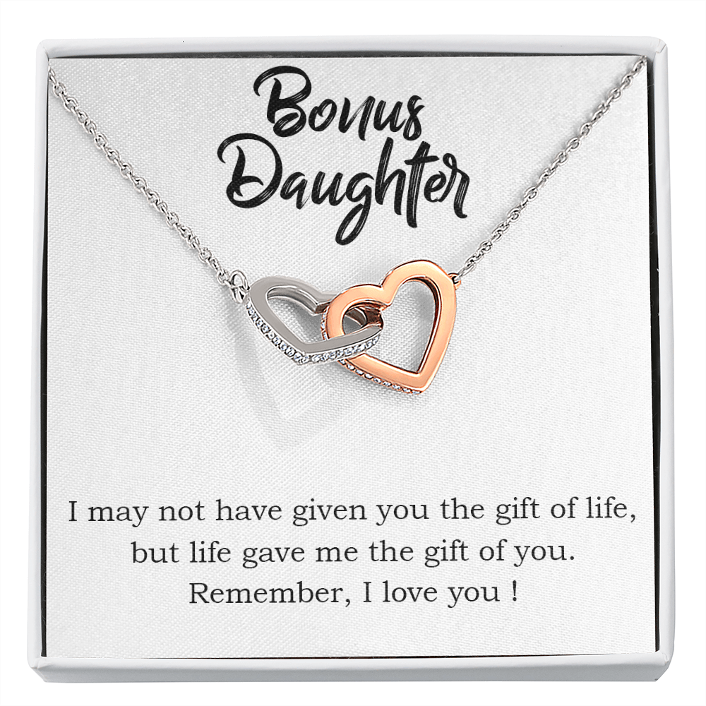 To Bonus Daughter Gift of Life Inseparable Necklace-Express Your Love Gifts