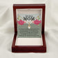 To Bonus Mom You May Not Have Alluring Ribbon Necklace Message Card-Express Your Love Gifts