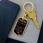 To Dad No Ugly Children Keychain Stainless Steel or 18k Gold Dog Tag Keyring-Express Your Love Gifts