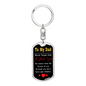 To Dad No Ugly Children Keychain Stainless Steel or 18k Gold Dog Tag Keyring-Express Your Love Gifts