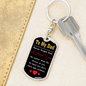 To Dad No Ugly Children Keychain Stainless Steel or 18k Gold Dog Tag Keyring-Express Your Love Gifts