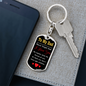 To Dad No Ugly Children Keychain Stainless Steel or 18k Gold Dog Tag Keyring-Express Your Love Gifts