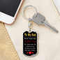 To Dad No Ugly Children Keychain Stainless Steel or 18k Gold Dog Tag Keyring-Express Your Love Gifts