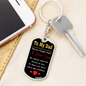 To Dad No Ugly Children Keychain Stainless Steel or 18k Gold Dog Tag Keyring-Express Your Love Gifts