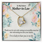 To Future Mother-in-Law Thank You For Welcoming Me Forever Necklace w Message Card-Express Your Love Gifts
