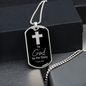 To God Be The Glory Necklace Stainless Steel or 18k Gold Dog Tag 24" Chain-Express Your Love Gifts