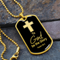 To God Be The Glory Necklace Stainless Steel or 18k Gold Dog Tag 24" Chain-Express Your Love Gifts