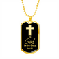To God Be The Glory Necklace Stainless Steel or 18k Gold Dog Tag 24" Chain-Express Your Love Gifts