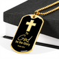 To God Be The Glory Necklace Stainless Steel or 18k Gold Dog Tag 24" Chain-Express Your Love Gifts