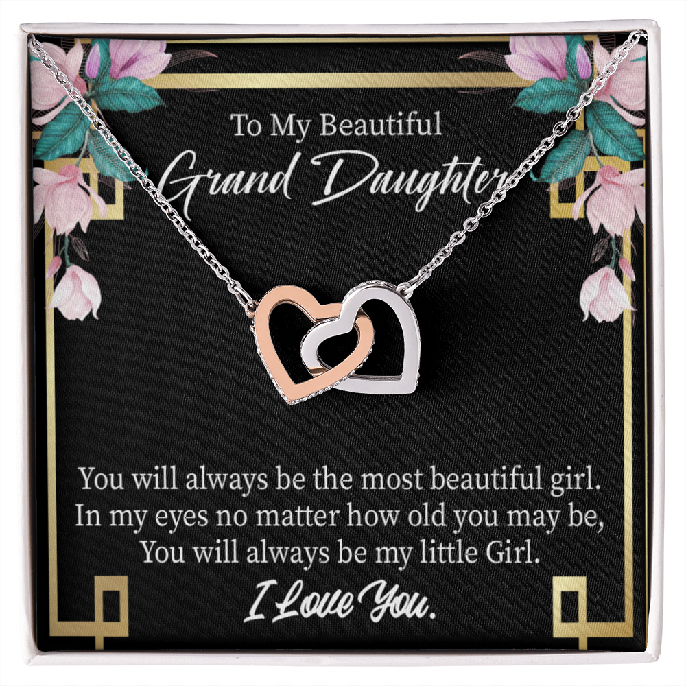 To Granddaughter Always Little Girl Inseparable Necklace-Express Your Love Gifts