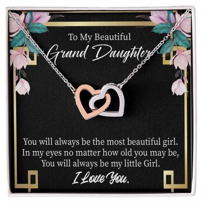 To Granddaughter Always Little Girl Inseparable Necklace-Express Your Love Gifts