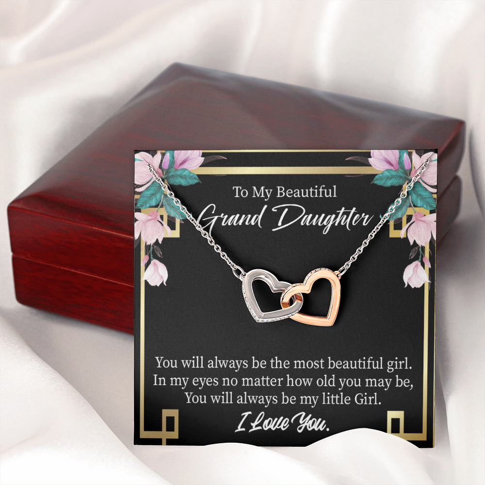 To Granddaughter Always Little Girl Inseparable Necklace-Express Your Love Gifts