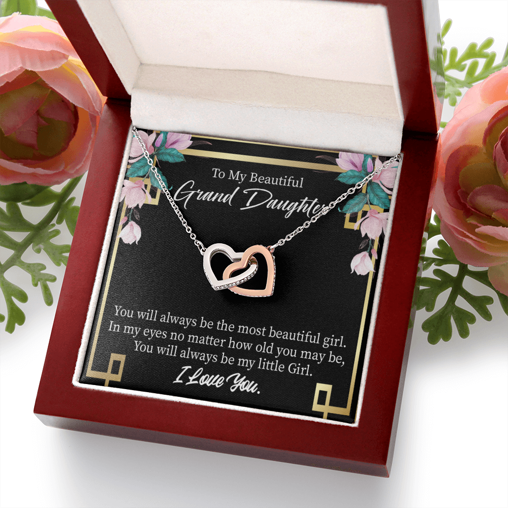 To Granddaughter Always Little Girl Inseparable Necklace-Express Your Love Gifts
