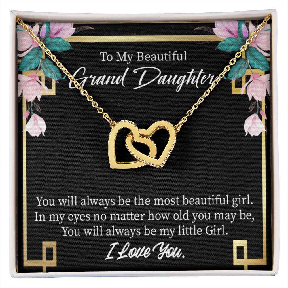 To Granddaughter Always Little Girl Inseparable Necklace-Express Your Love Gifts
