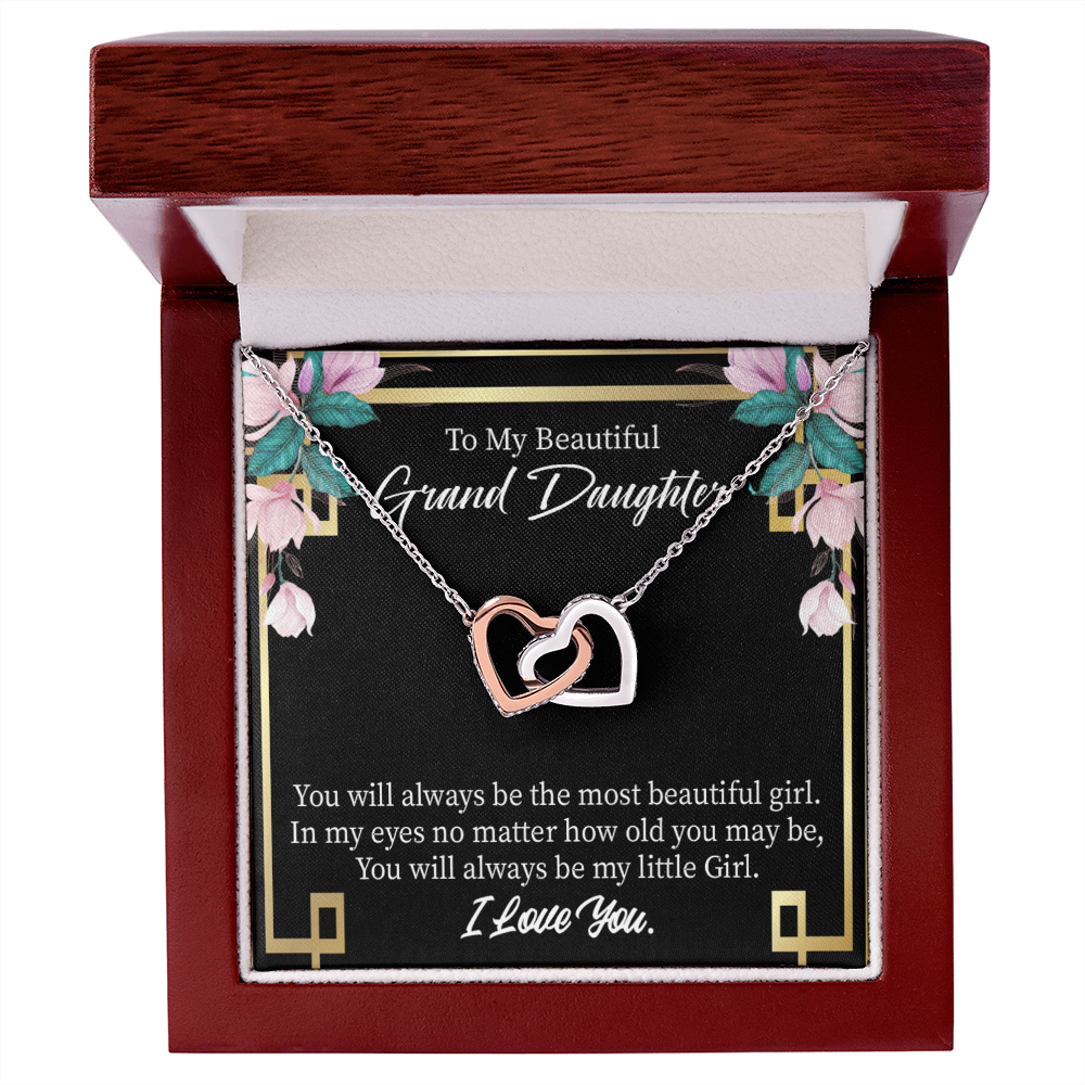 To Granddaughter Always Little Girl Inseparable Necklace-Express Your Love Gifts