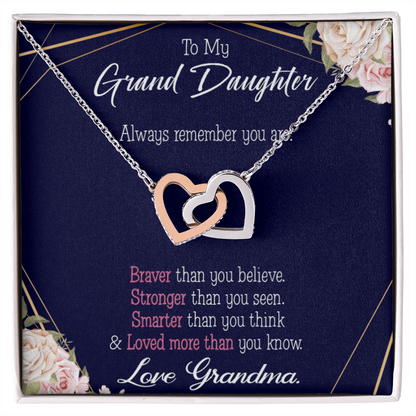 To Granddaughter Always Remember Inseparable Necklace-Express Your Love Gifts
