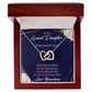 To Granddaughter Always Remember Inseparable Necklace-Express Your Love Gifts