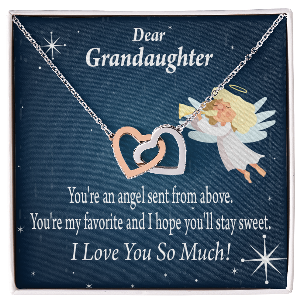 To Granddaughter Angel Granddaughter From Grandma Inseparable Necklace-Express Your Love Gifts