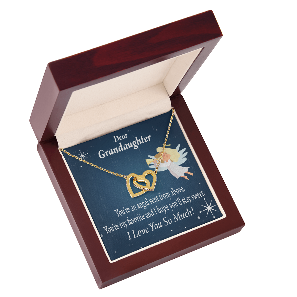 To Granddaughter Angel Granddaughter From Grandma Inseparable Necklace-Express Your Love Gifts