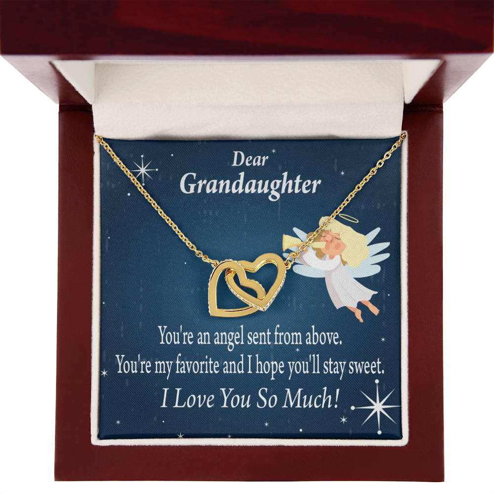 To Granddaughter Angel Granddaughter From Grandma Inseparable Necklace-Express Your Love Gifts