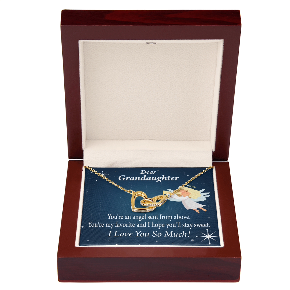 To Granddaughter Angel Granddaughter From Grandma Inseparable Necklace-Express Your Love Gifts