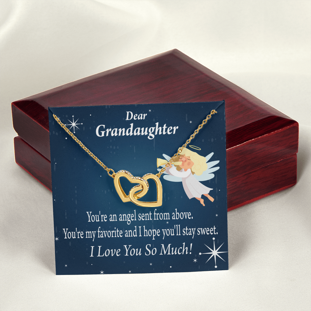 To Granddaughter Angel Granddaughter From Grandma Inseparable Necklace-Express Your Love Gifts