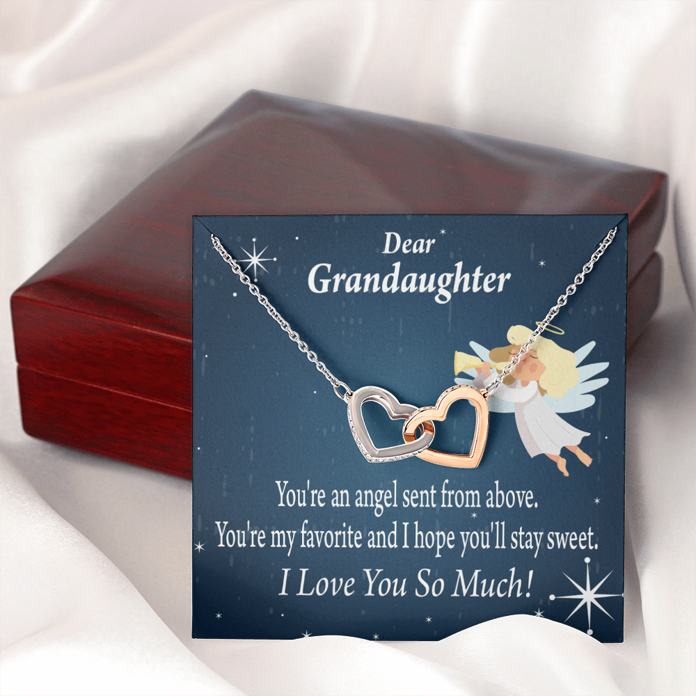 To Granddaughter Angel Granddaughter From Grandma Inseparable Necklace-Express Your Love Gifts