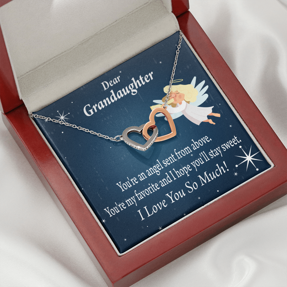To Granddaughter Angel Granddaughter From Grandma Inseparable Necklace-Express Your Love Gifts