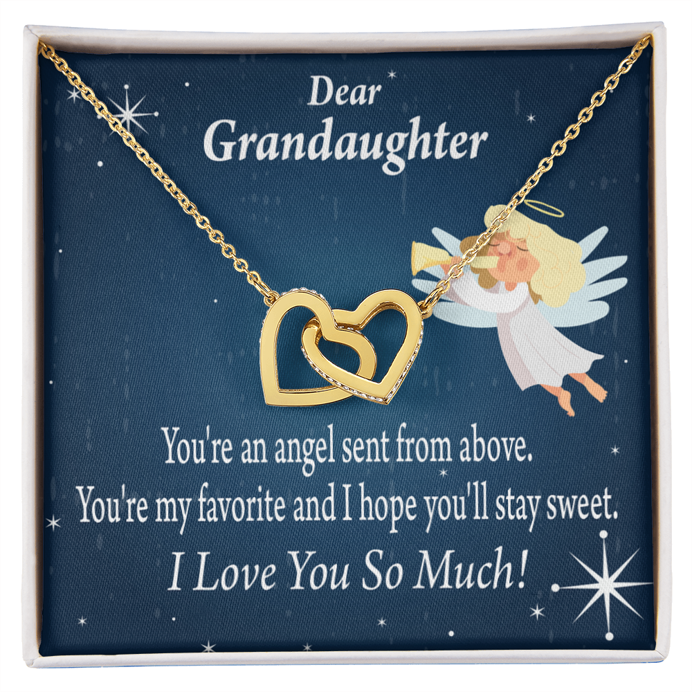 To Granddaughter Angel Granddaughter From Grandma Inseparable Necklace-Express Your Love Gifts